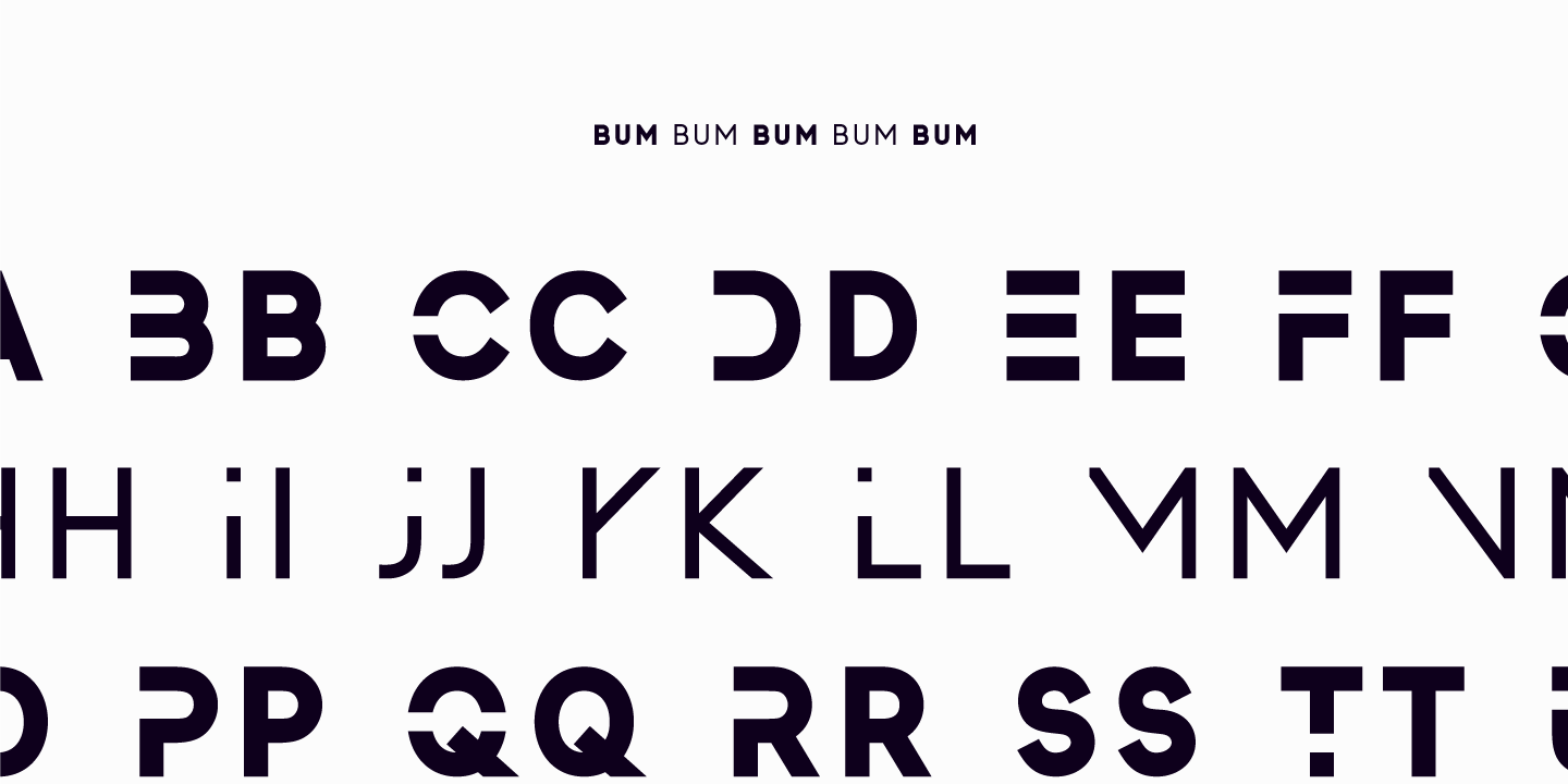 Przykład czcionki Bumbon Italic